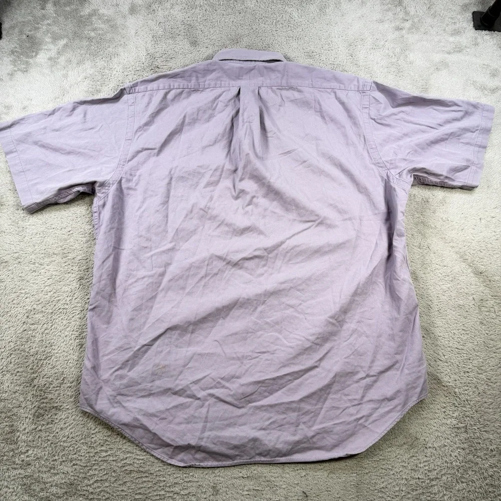 Polo Ralph Lauren Shirt Mens Large Purple Blaire Short Sleeve Button Down Pony